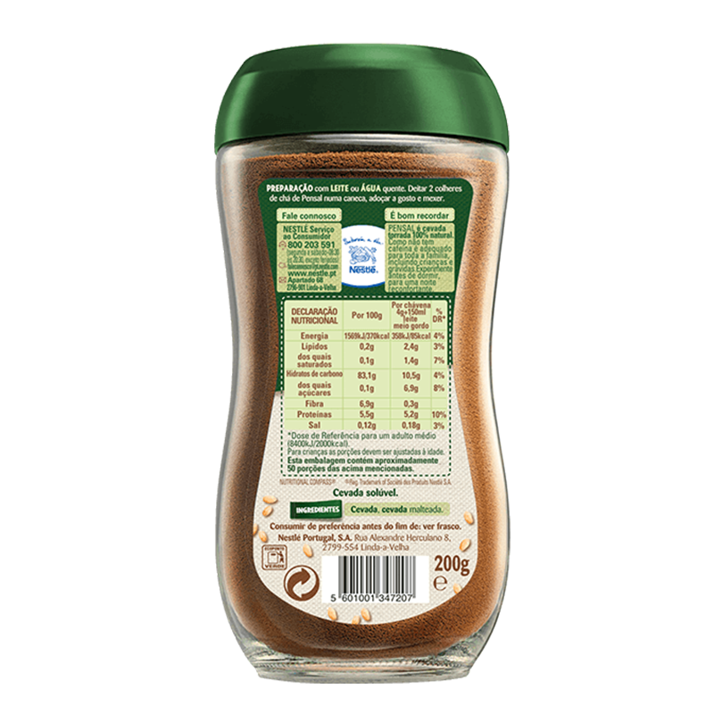 Casa Luso Brasileira - Nestle Pensal Cevada 100% (Back)
